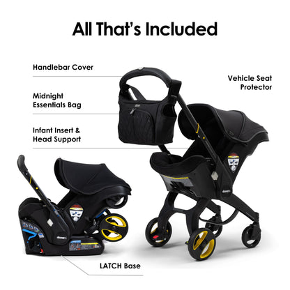 Doona Car Seat & Stroller, Nitro Black - All-in-One Travel System
