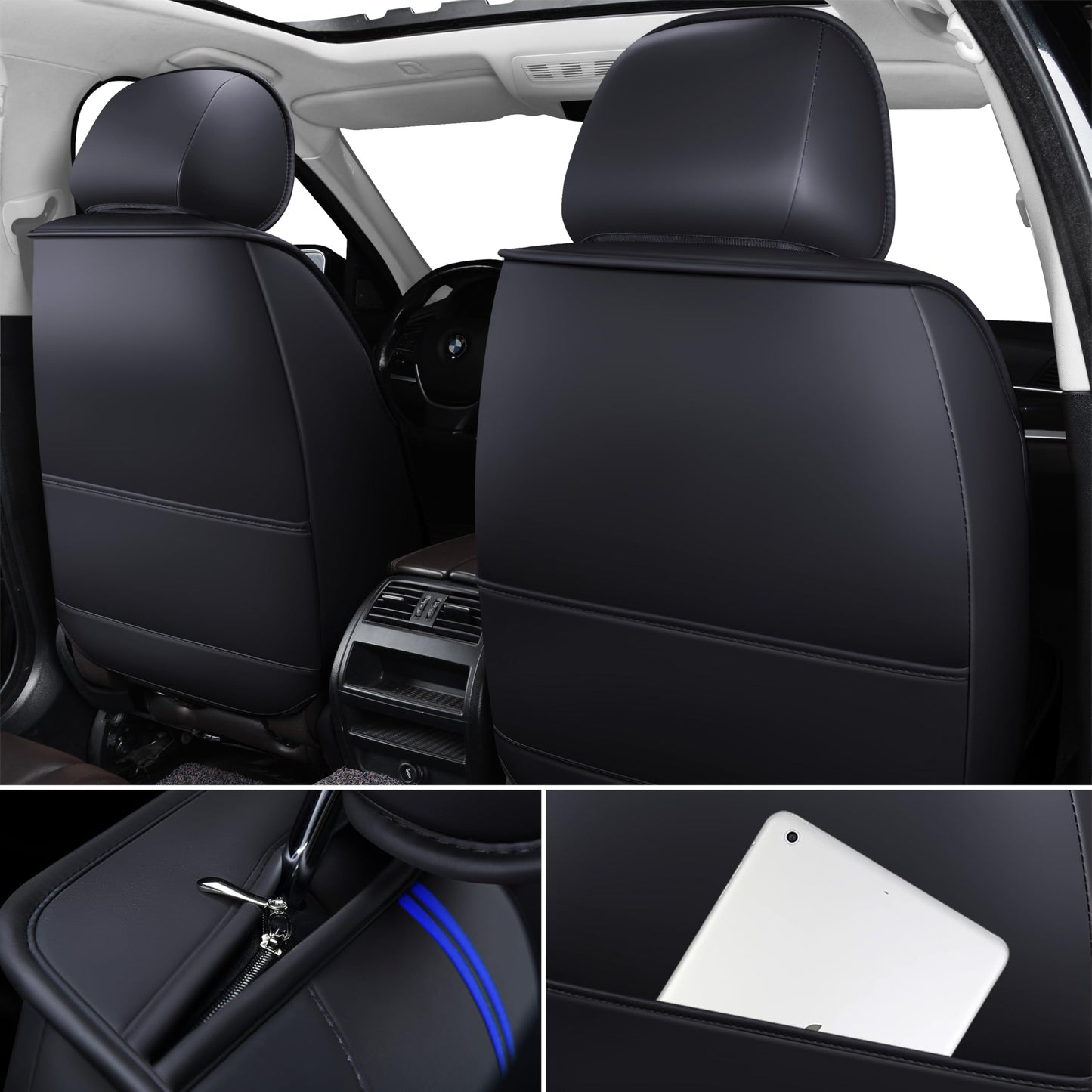 OASIS AUTO Waterproof Leather Seat Covers – Coffee