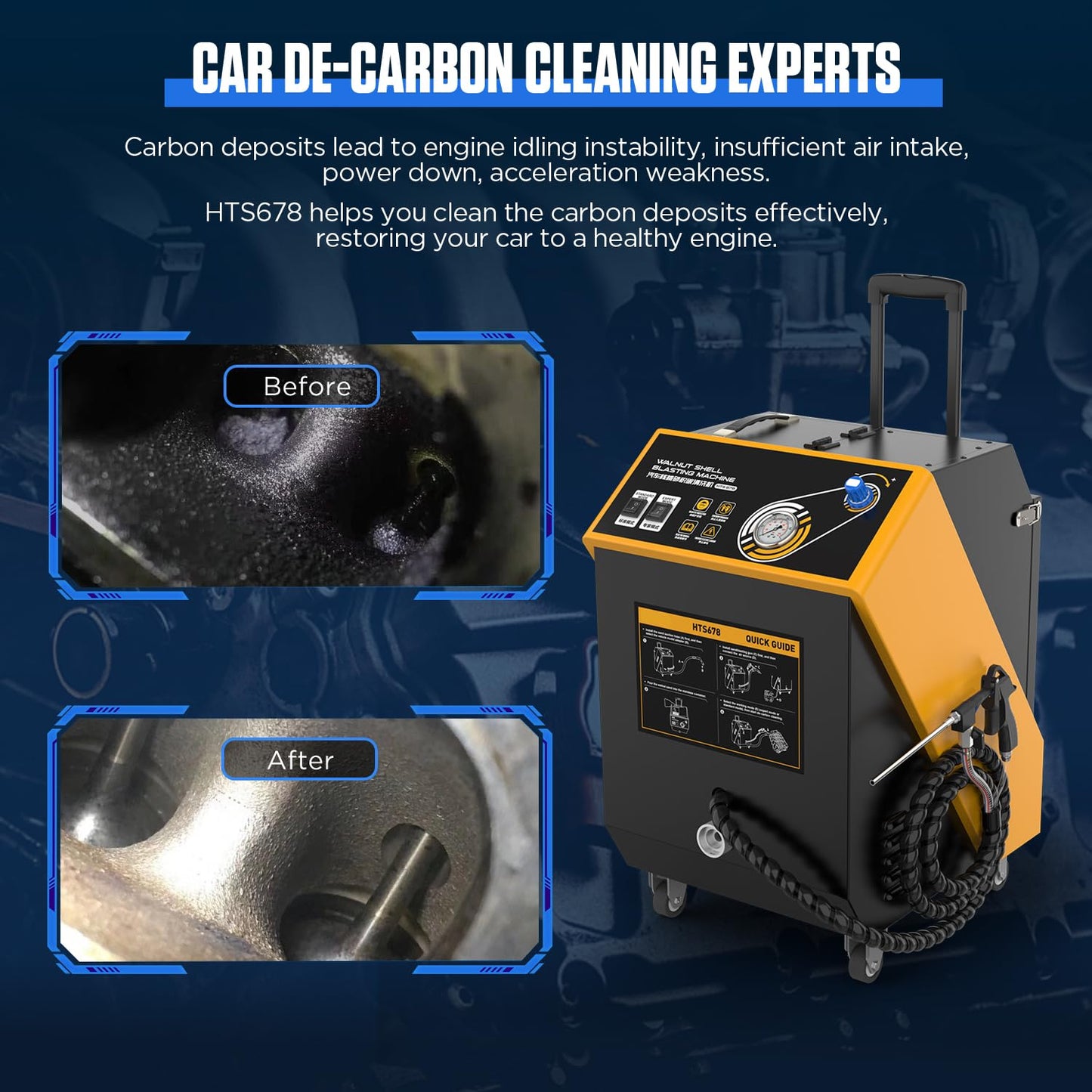 Walnut Blaster Cleaner, HTS558 Automotive Engine