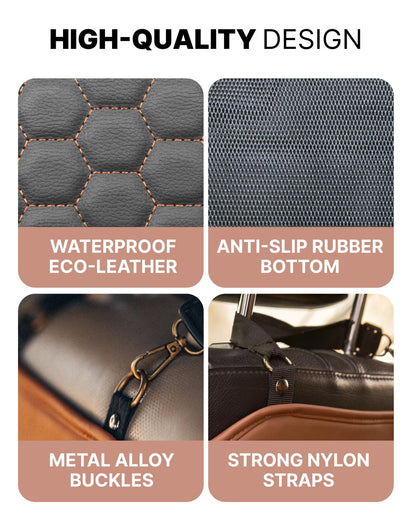 Premium Leather Car Seat Protector for Back Seat