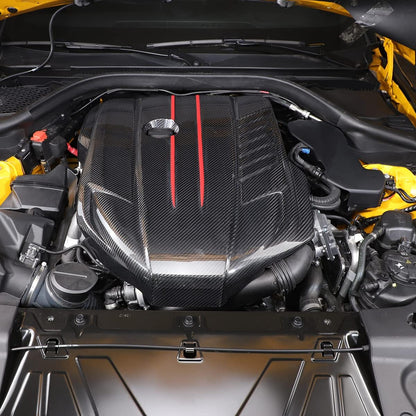 Daeiclru Real Carbon Fiber Engine Bay Cover Fit for Toyota Supra
