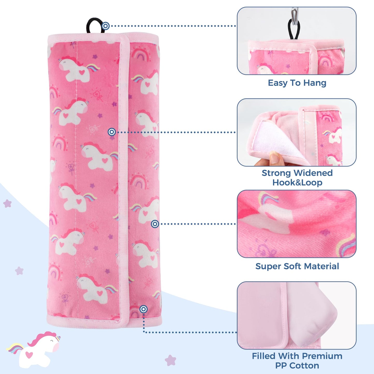 COOLBEBE Seat Belt Pillow for Kids, Extra Soft Toddler
