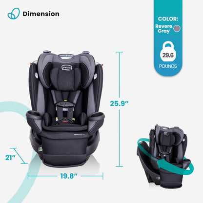 Evenflo Revolve360 Extend Convertible Car Seat with 360 Degree Rotation