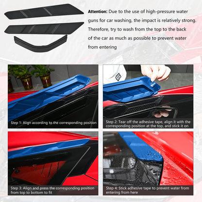 Dry Bay Vent Blocks and Rear Window Spoiler,Rear Hatch Hood Car