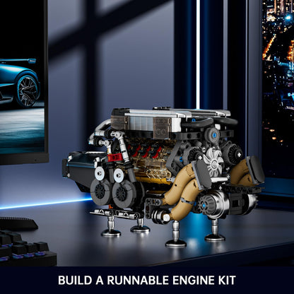 Mould King Mini V8 Engine Kit – 487PCS STEM Toy