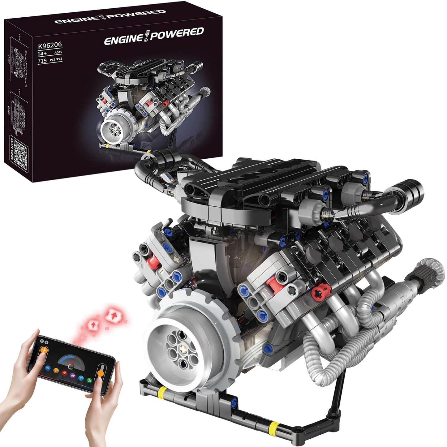 V8 Engine STEM Toy – Sound & Moving Pistons
