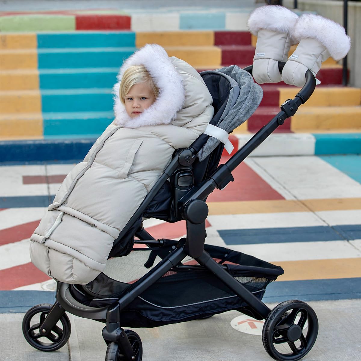 7AM Enfant Stroller Blanket 212 – Fleece Lined, 6M-4T