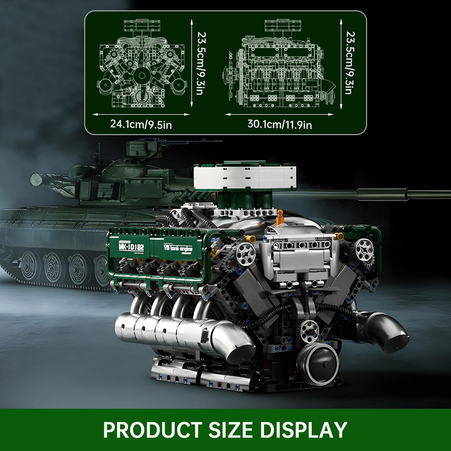 Mould King V8 Engine Model Kit – 2718PCS STEM DIY