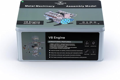 V8 Engine Model Kit – 500+PCS DIY Metal Mechanical