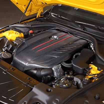 Daeiclru Real Carbon Fiber Engine Bay Cover Fit for Toyota Supra