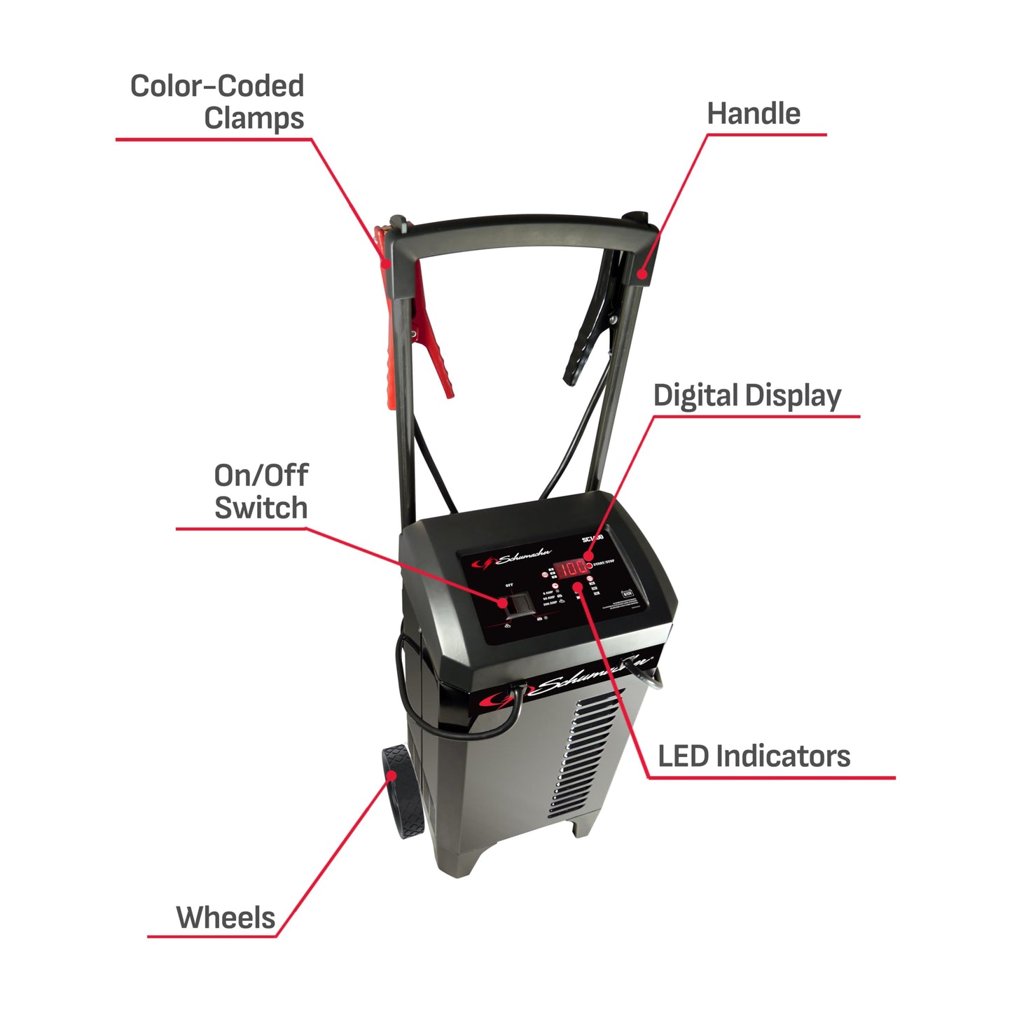 Schumacher Electric Wheeled Battery Charger and Engine Starter