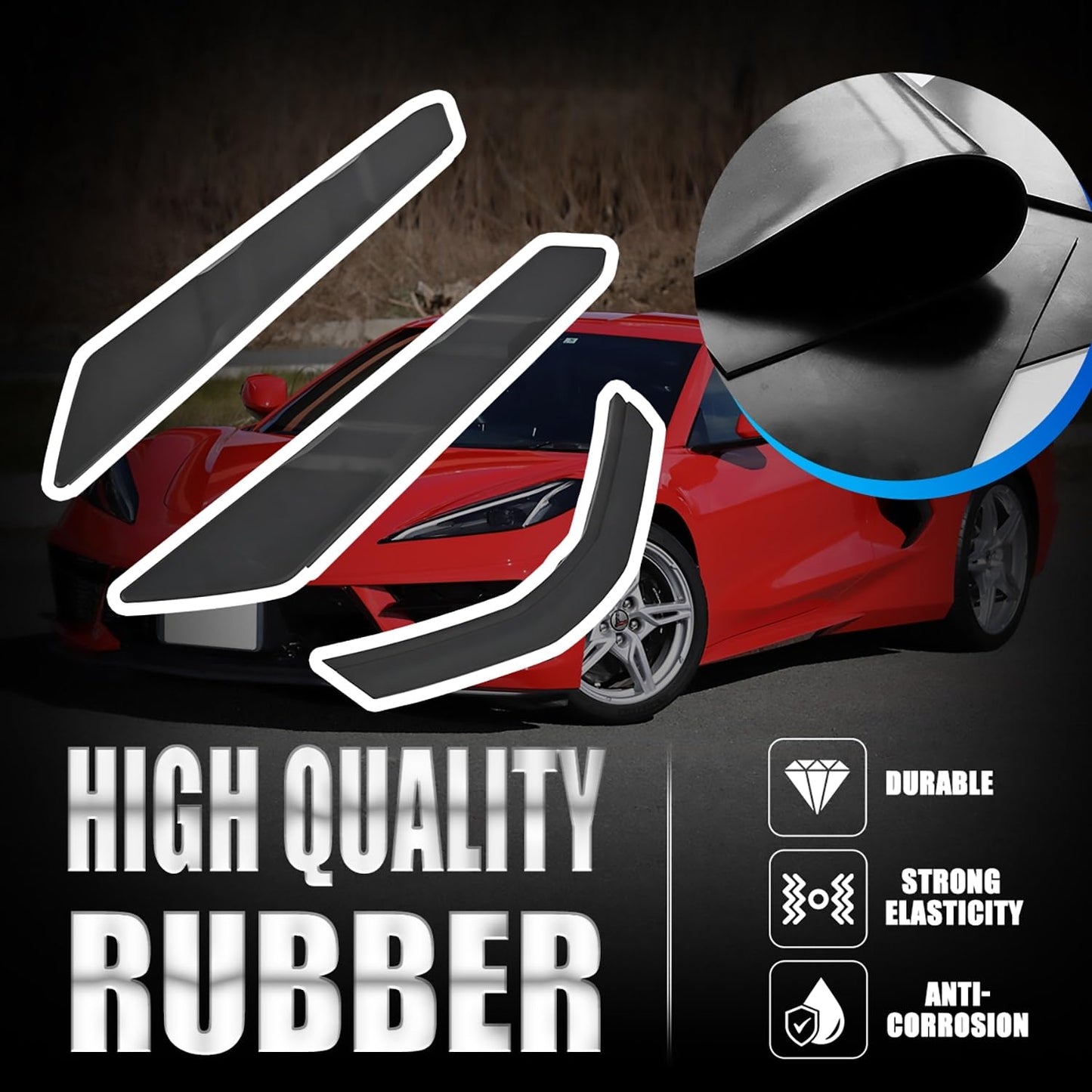 Dry Bay Vent Blocks and Rear Window Spoiler,Rear Hatch Hood Car
