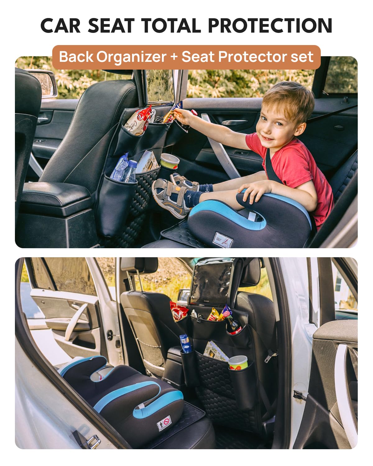 Premium Leather Car Seat Protector for Child Car Seat Cover