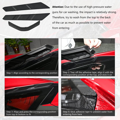Dry Bay Vent Blocks and Rear Window Spoiler,Rear Hatch Hood Car