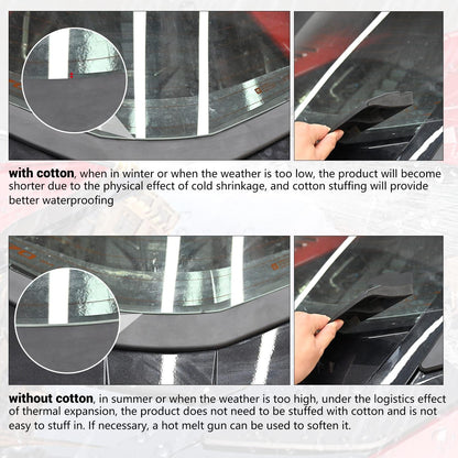 Dry Bay Vent Blocks and Rear Window Spoiler,Rear Hatch Hood Car