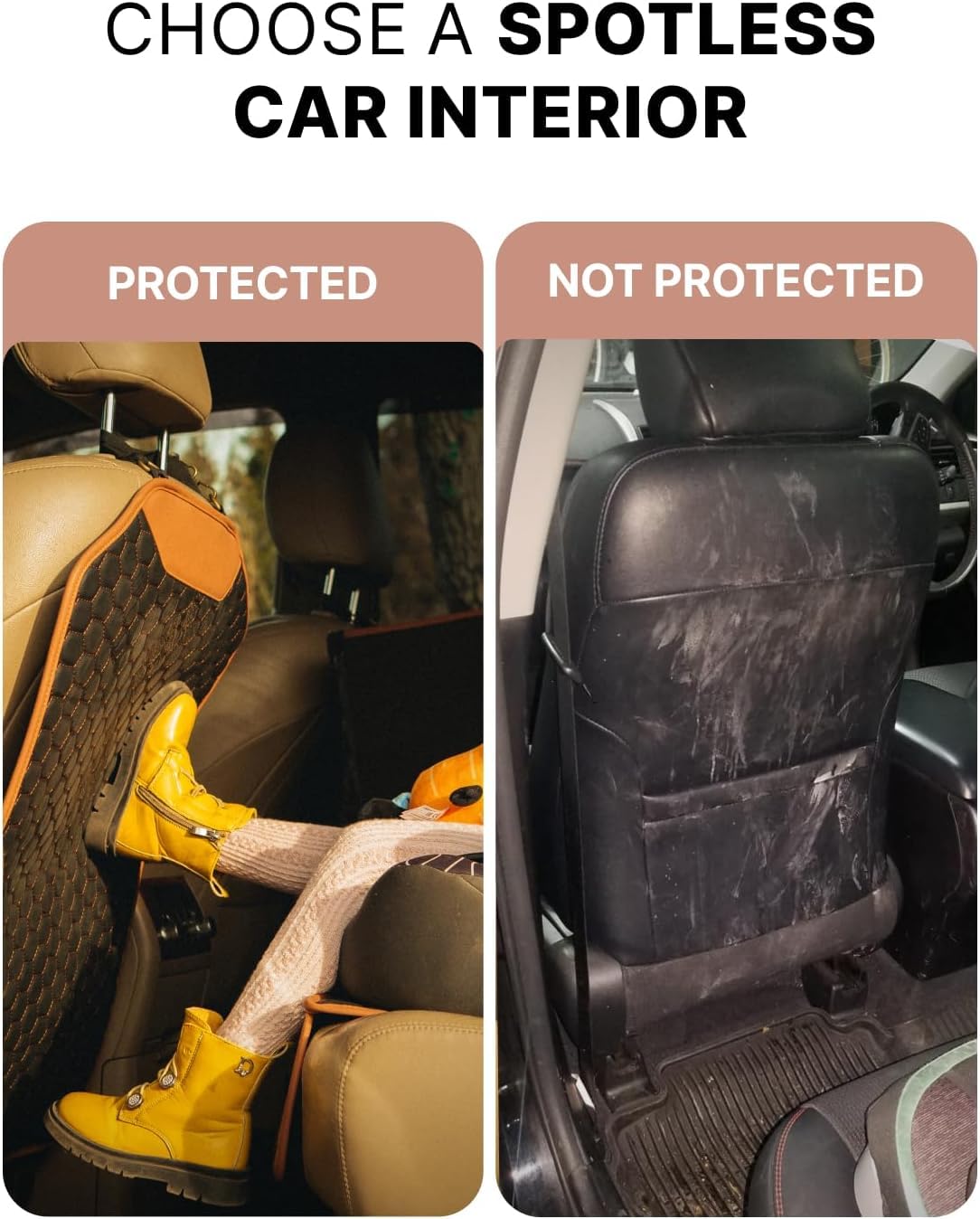 Premium Leather Car Seat Protector for Back Seat