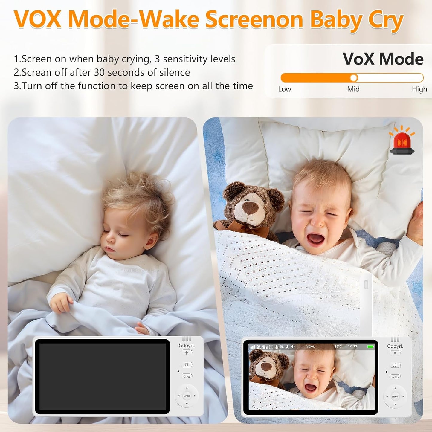 Wireless Baby Car Camera – 5” HD 360° Monitor