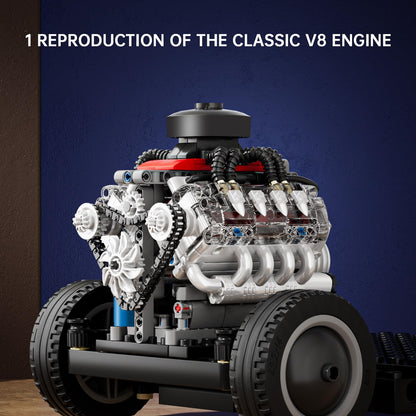 Mould King Mini V8 Engine Kit – 487PCS STEM Toy