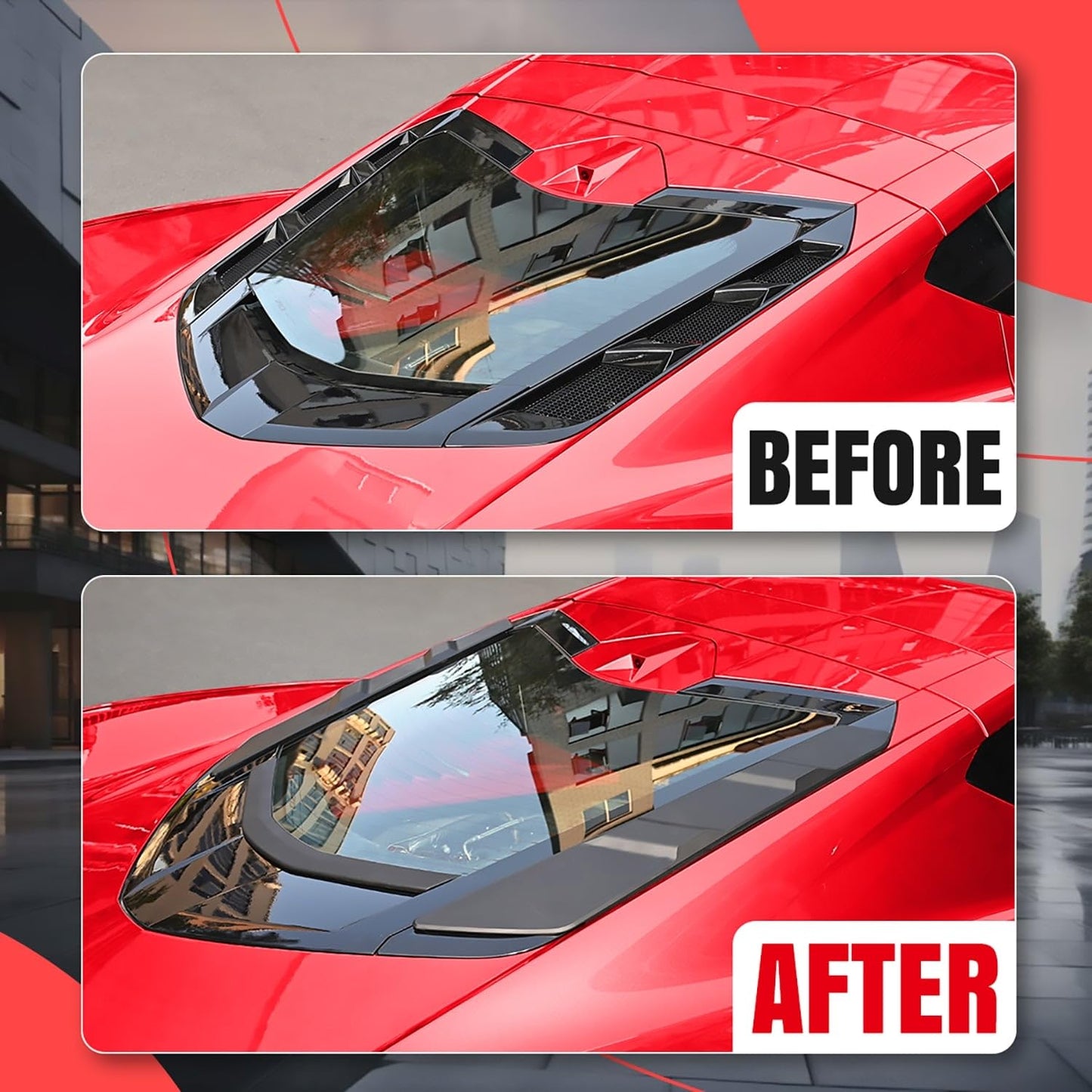Dry Bay Vent Blocks and Rear Window Spoiler,Rear Hatch Hood Car