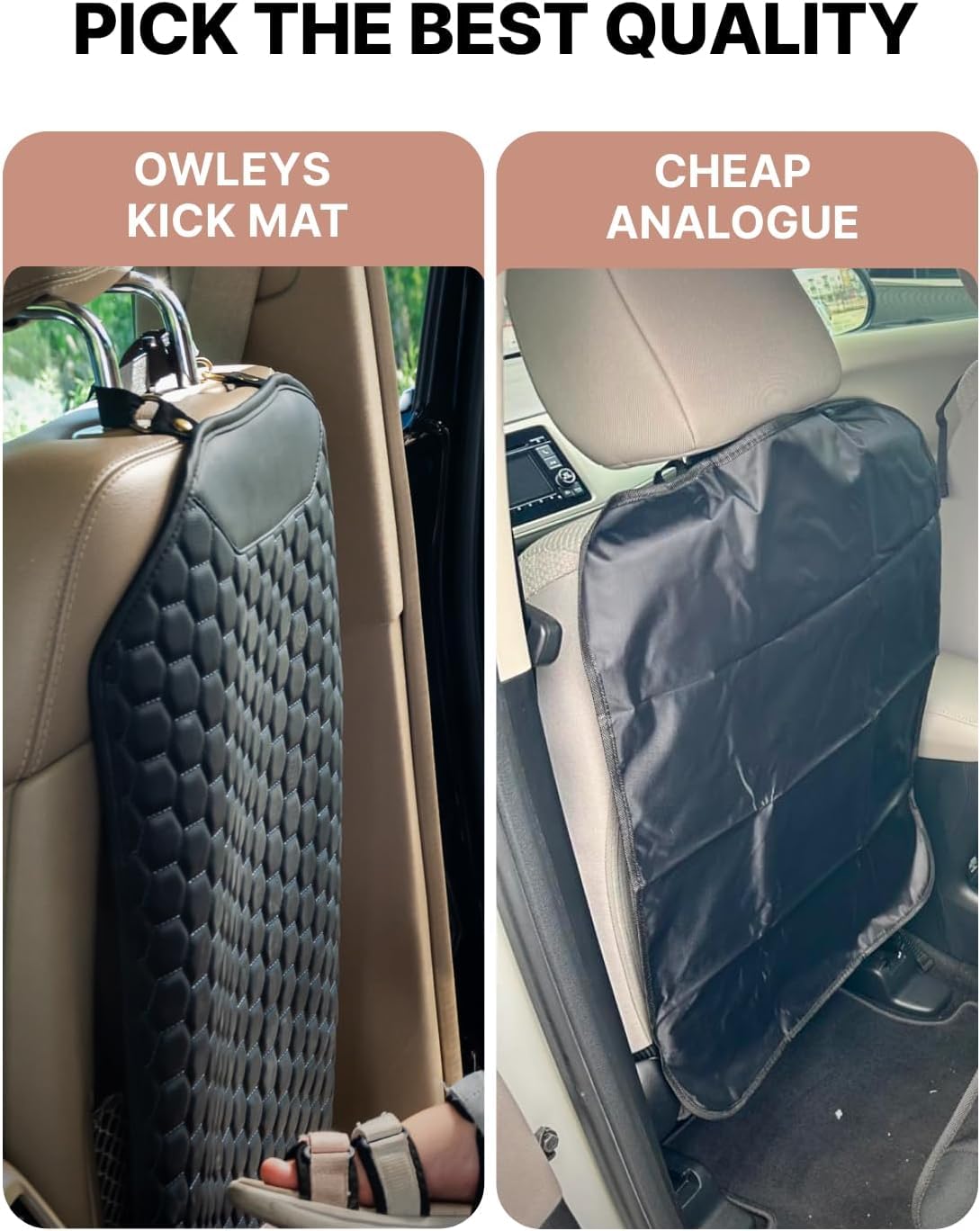 Premium Leather Car Seat Protector for Back Seat