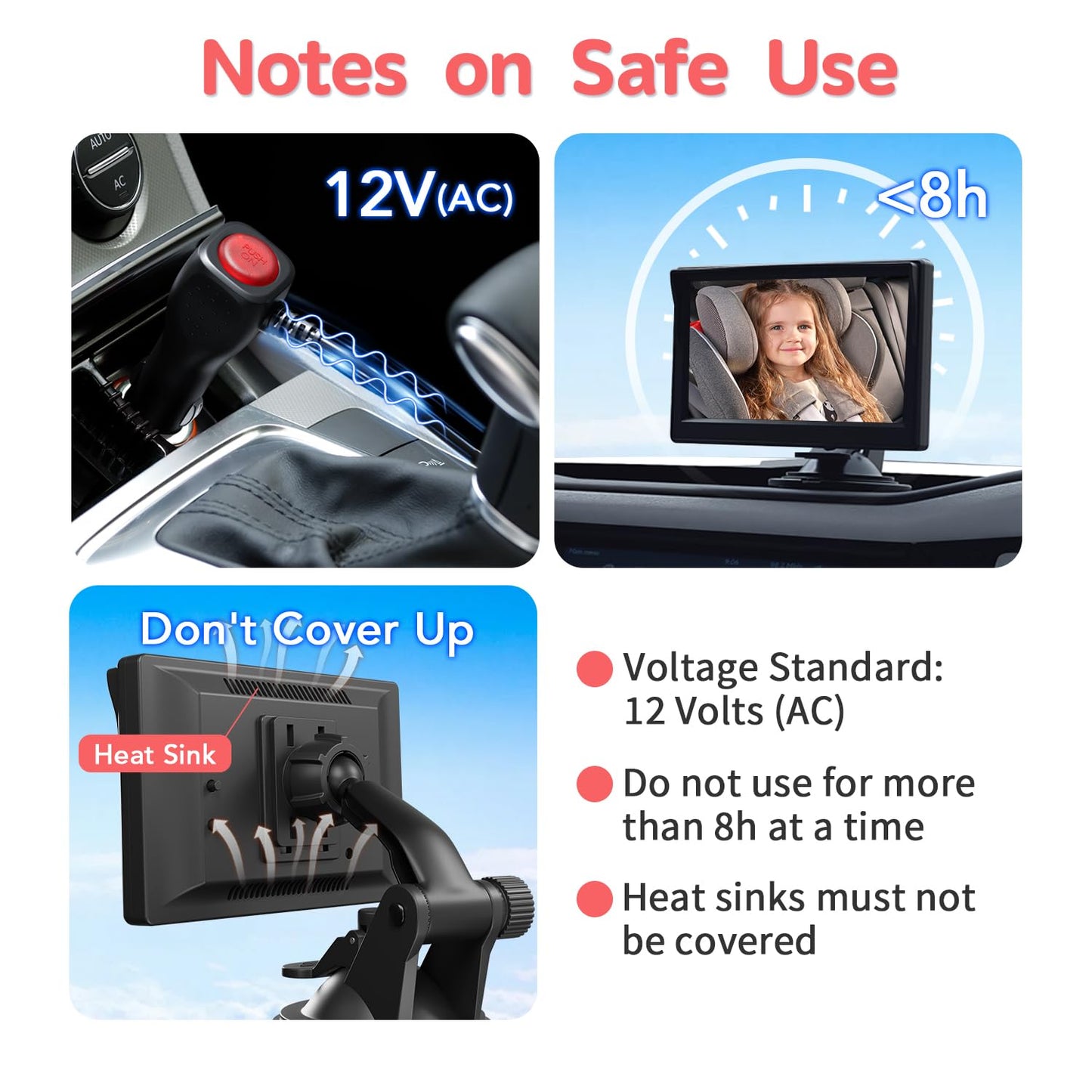Itomoro Dual Baby Car Camera – 5” 1080P