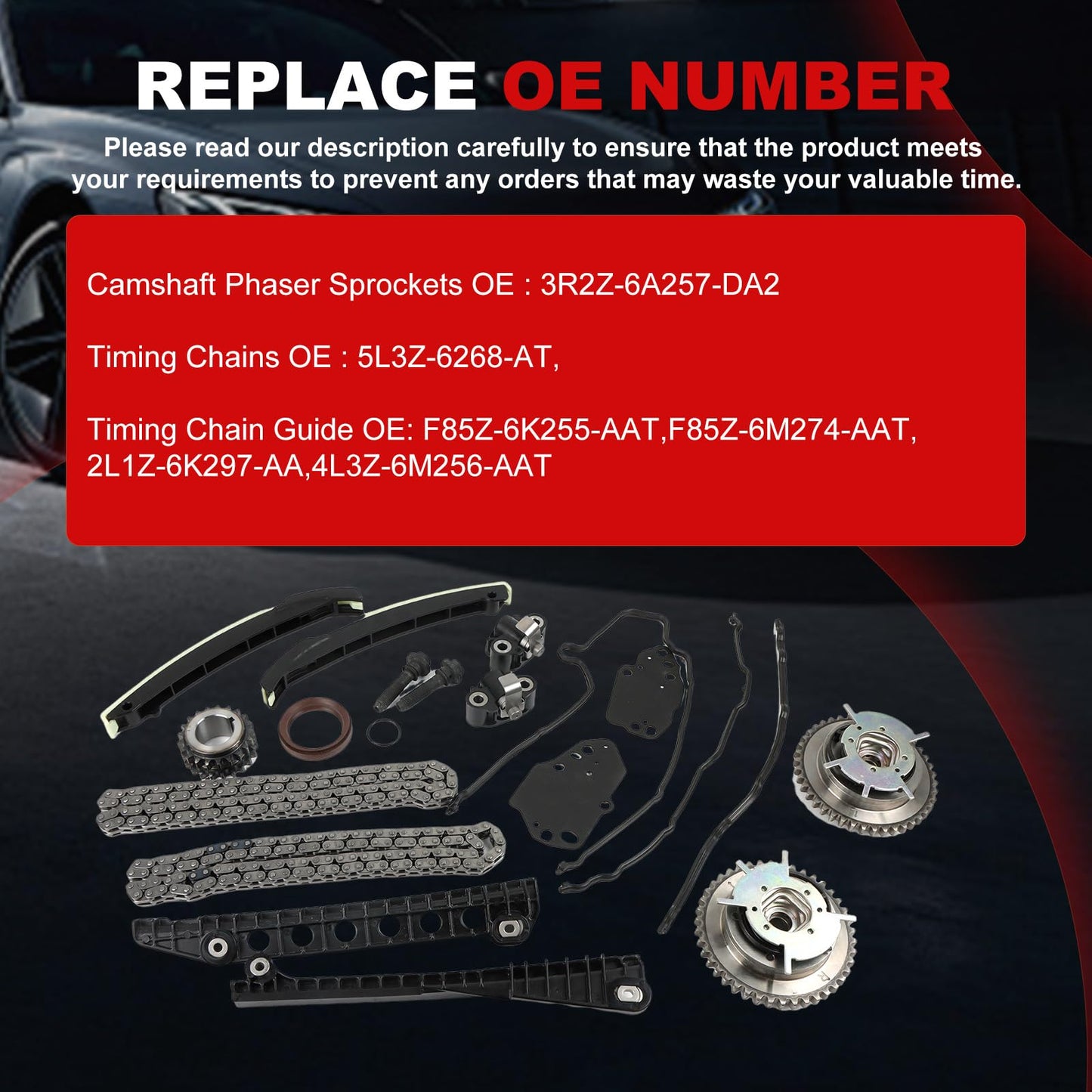 Engine Timing Chain Kit Oil Pump Water Pump Phasers