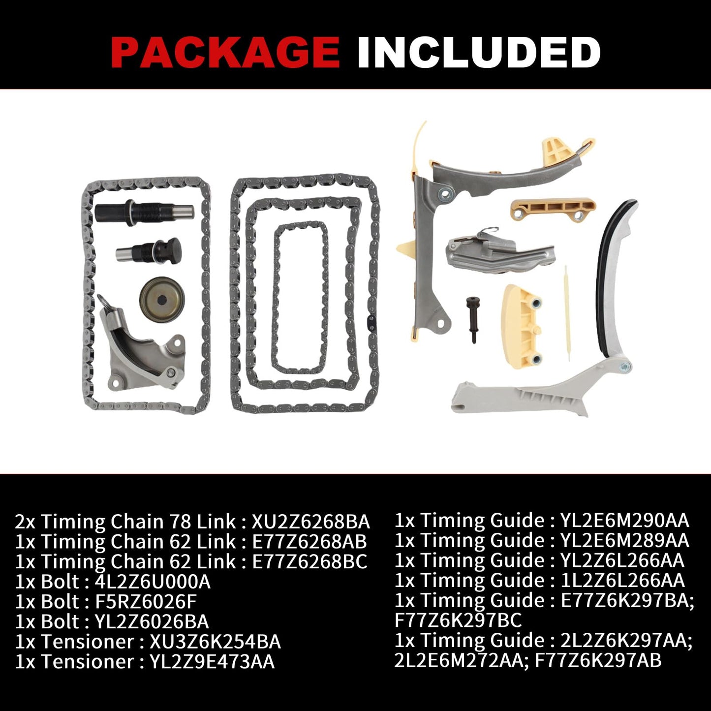 Engine Timing Chain Kit Oil Pump Water Pump Phasers