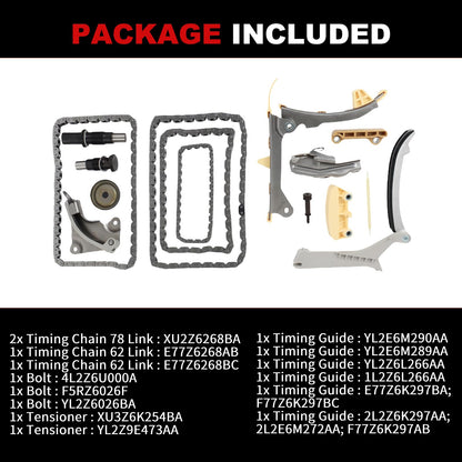 Engine Timing Chain Kit Oil Pump Water Pump Phasers
