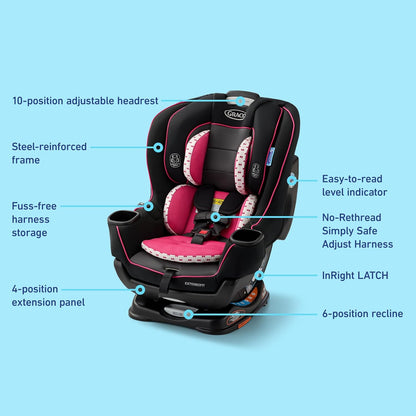 Graco Extend2Fit Convertible Baby Car Seat