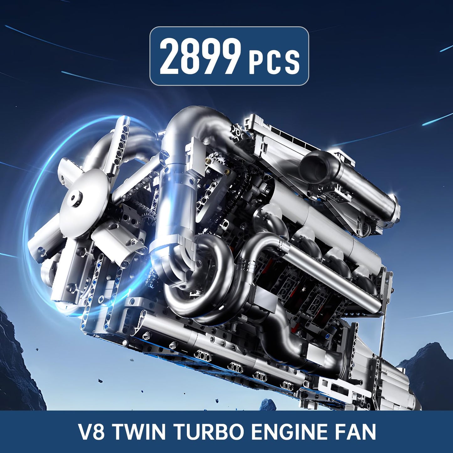 Mould King V8 Engine Model Kit – 2718PCS STEM DIY