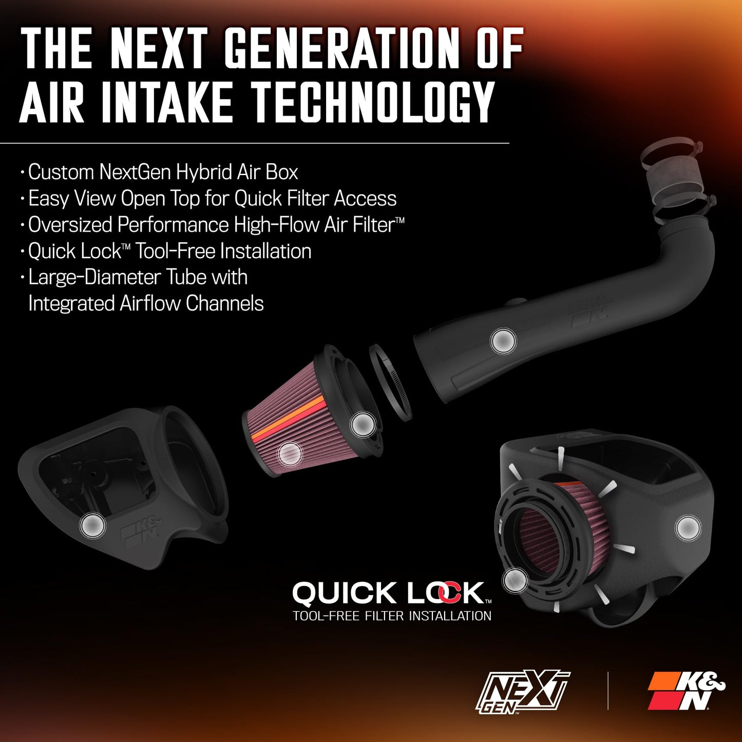 K&N Cold Air Intake – Jeep Wrangler JK 2012–2018