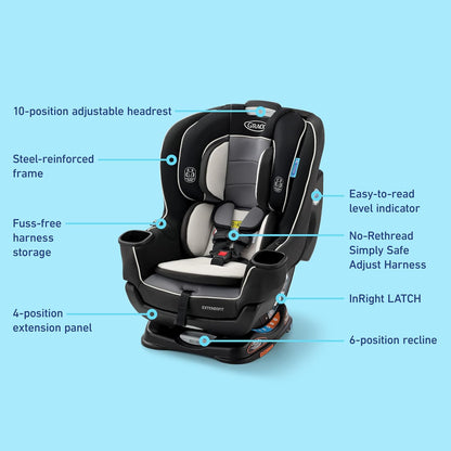 Graco Extend2Fit Convertible Baby Car Seat