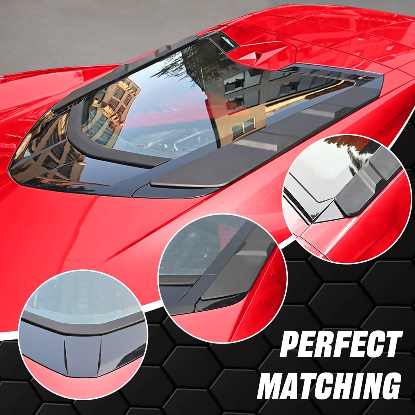 Dry Bay Vent Blocks and Rear Window Spoiler,Rear Hatch Hood Car