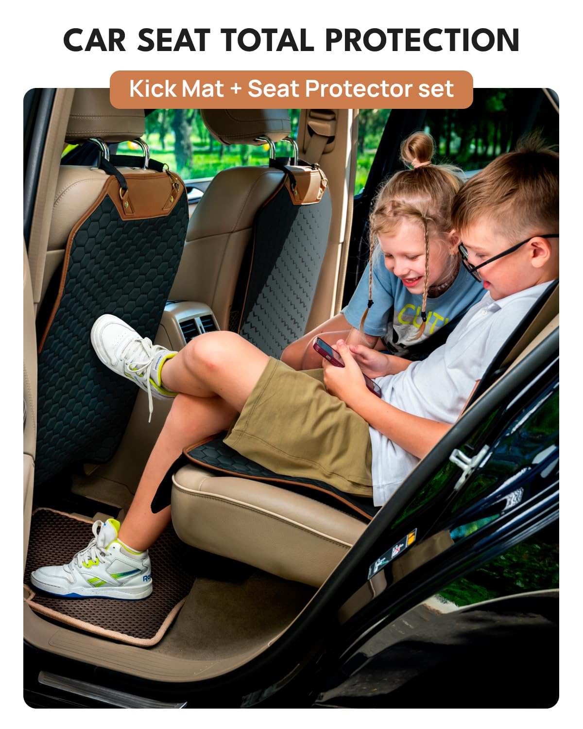 Premium Leather Car Seat Protector for Child Car Seat Cover