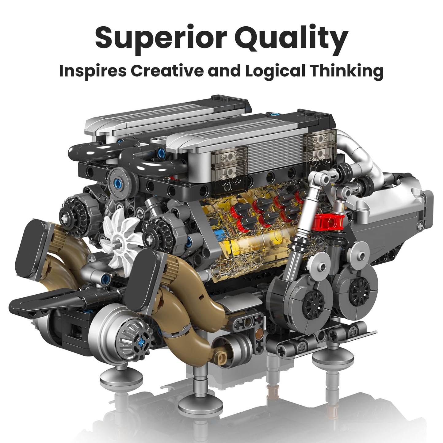 Mould King V8 Engine Model Kit – 2718PCS STEM DIY