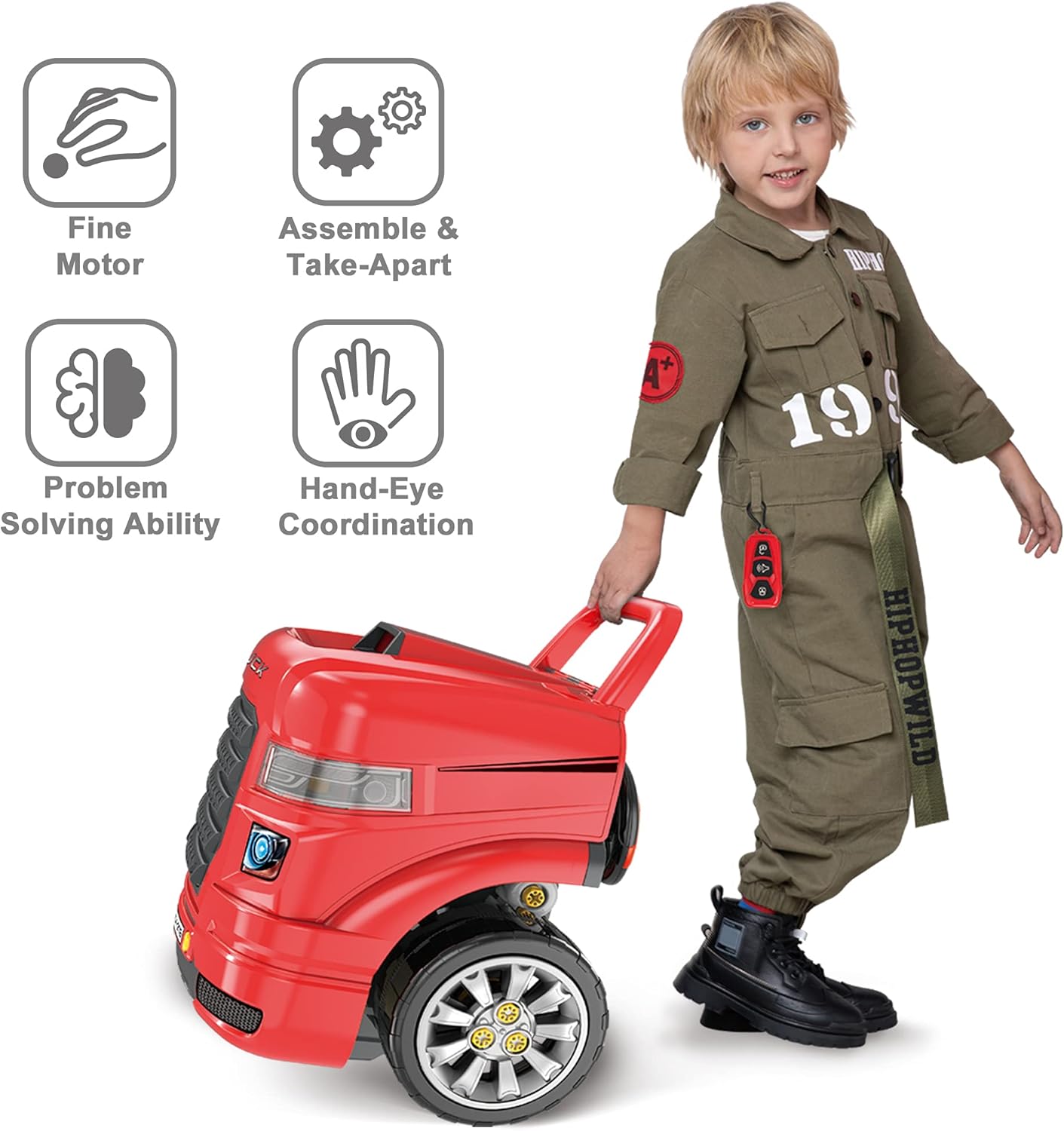 iPlay iLearn Truck Engine Toy – Kids Mechanic Kit, Ages 3–8