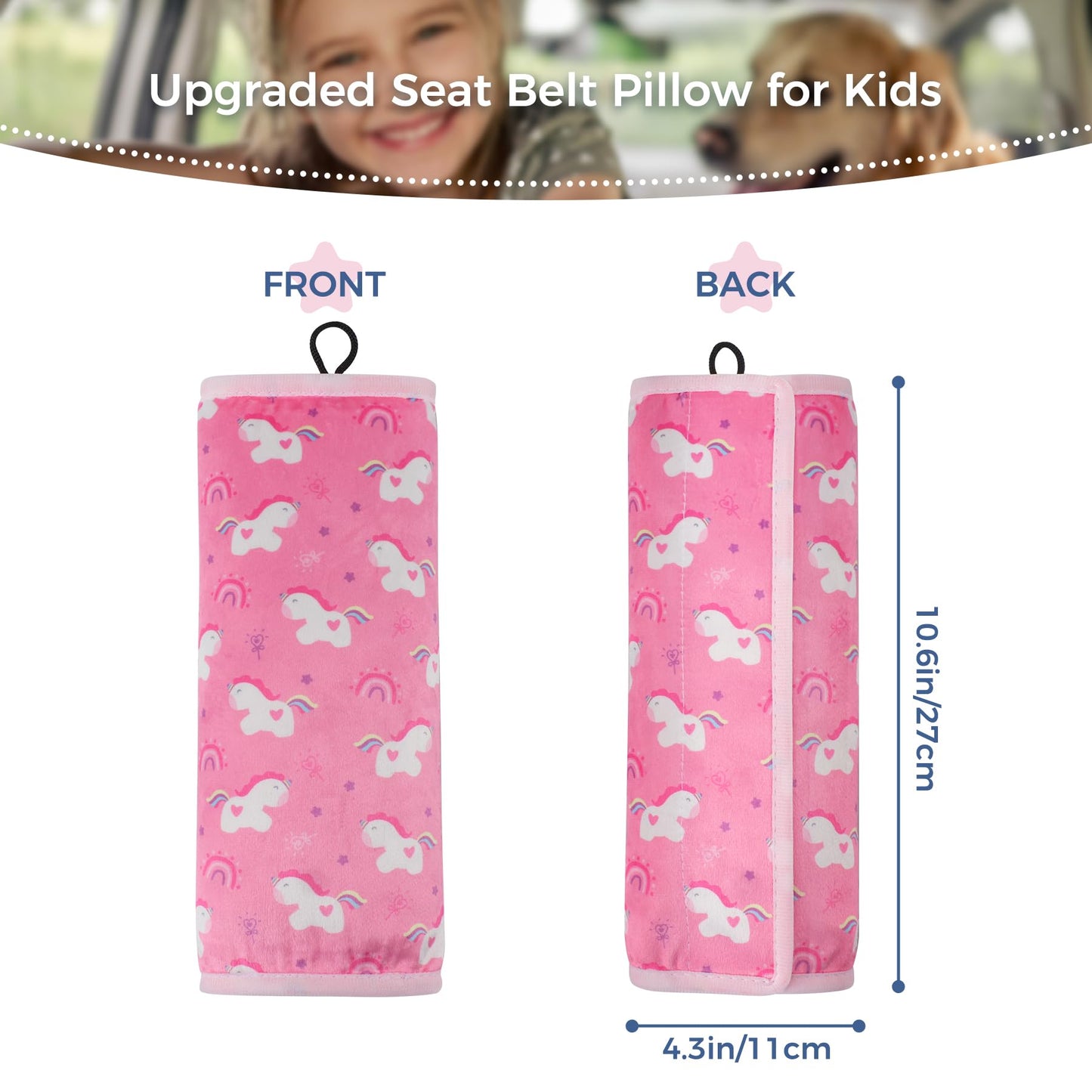 COOLBEBE Seat Belt Pillow for Kids, Extra Soft Toddler
