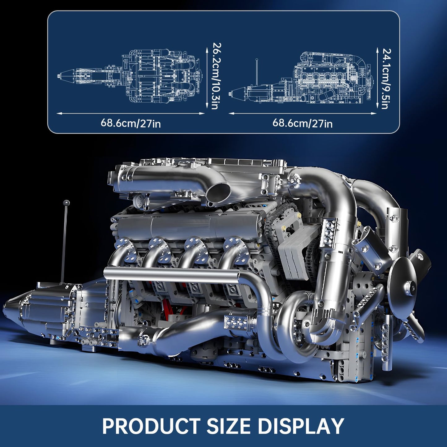 Mould King V8 Engine Model Kit – 2718PCS STEM DIY