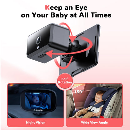 Itomoro Dual Baby Car Camera – 5" HD Monitor