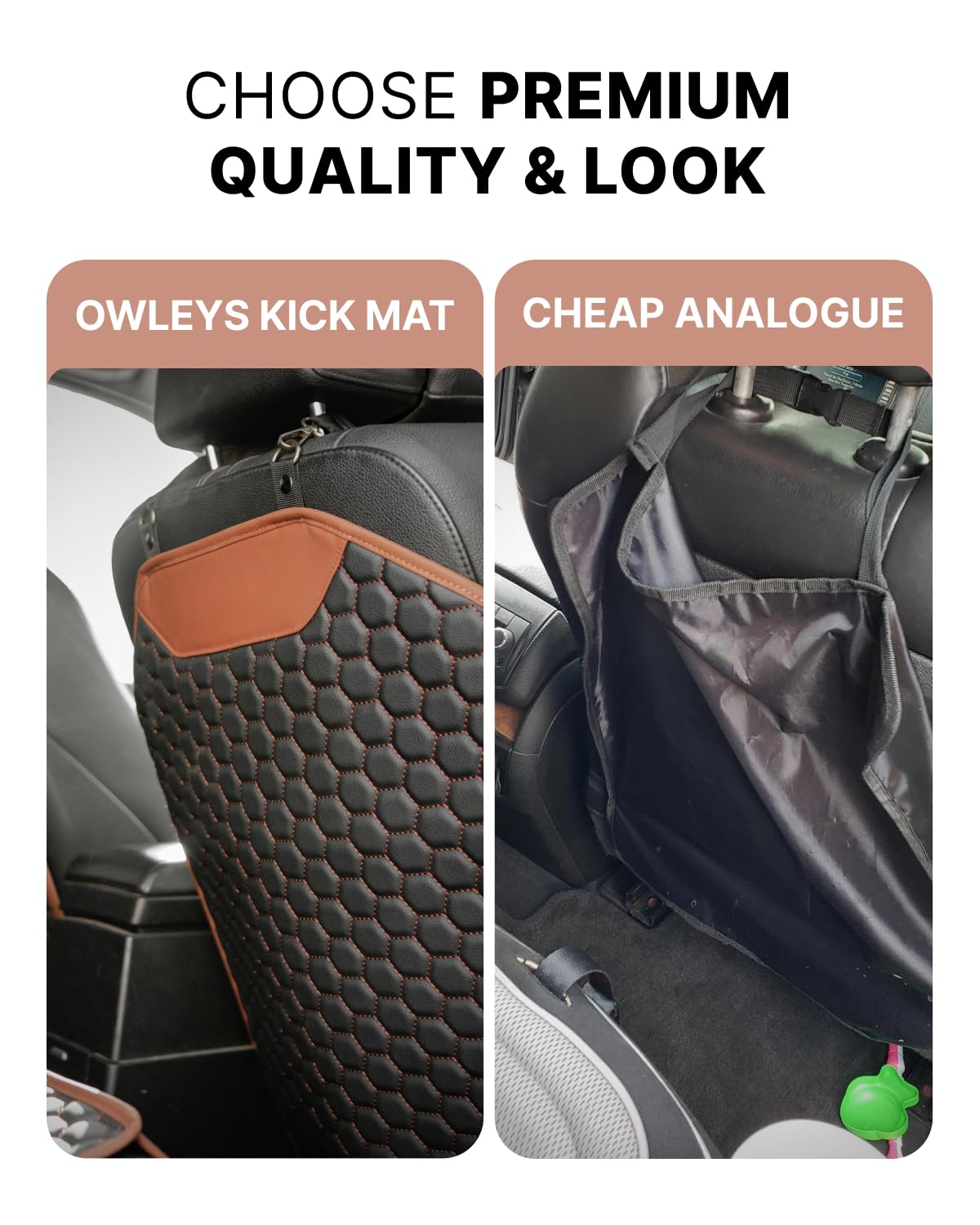 Premium Leather Car Seat Protector for Back Seat