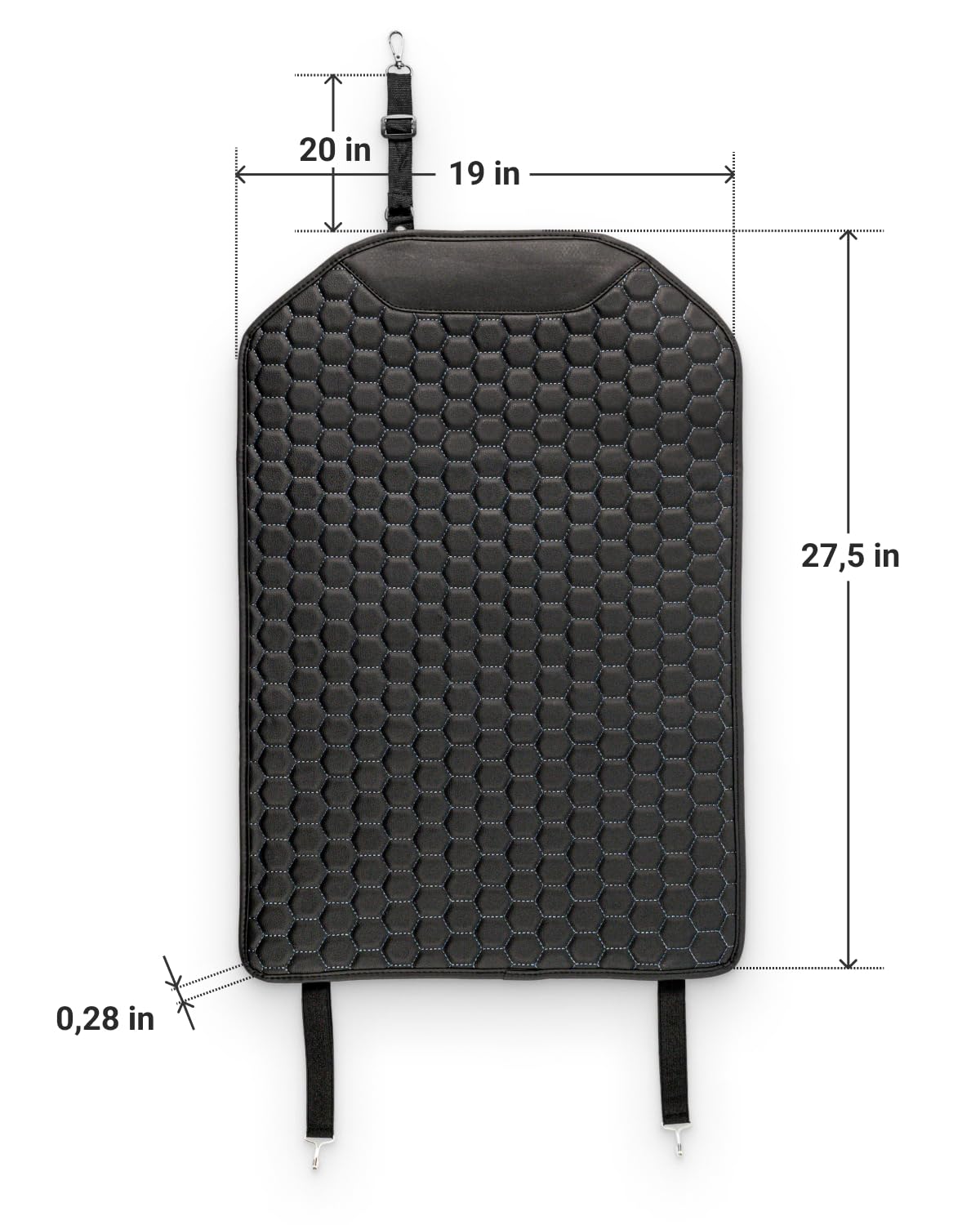 Premium Leather Car Seat Protector for Back Seat