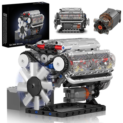 Mini V8 Engine DIY Kit – 487PCS