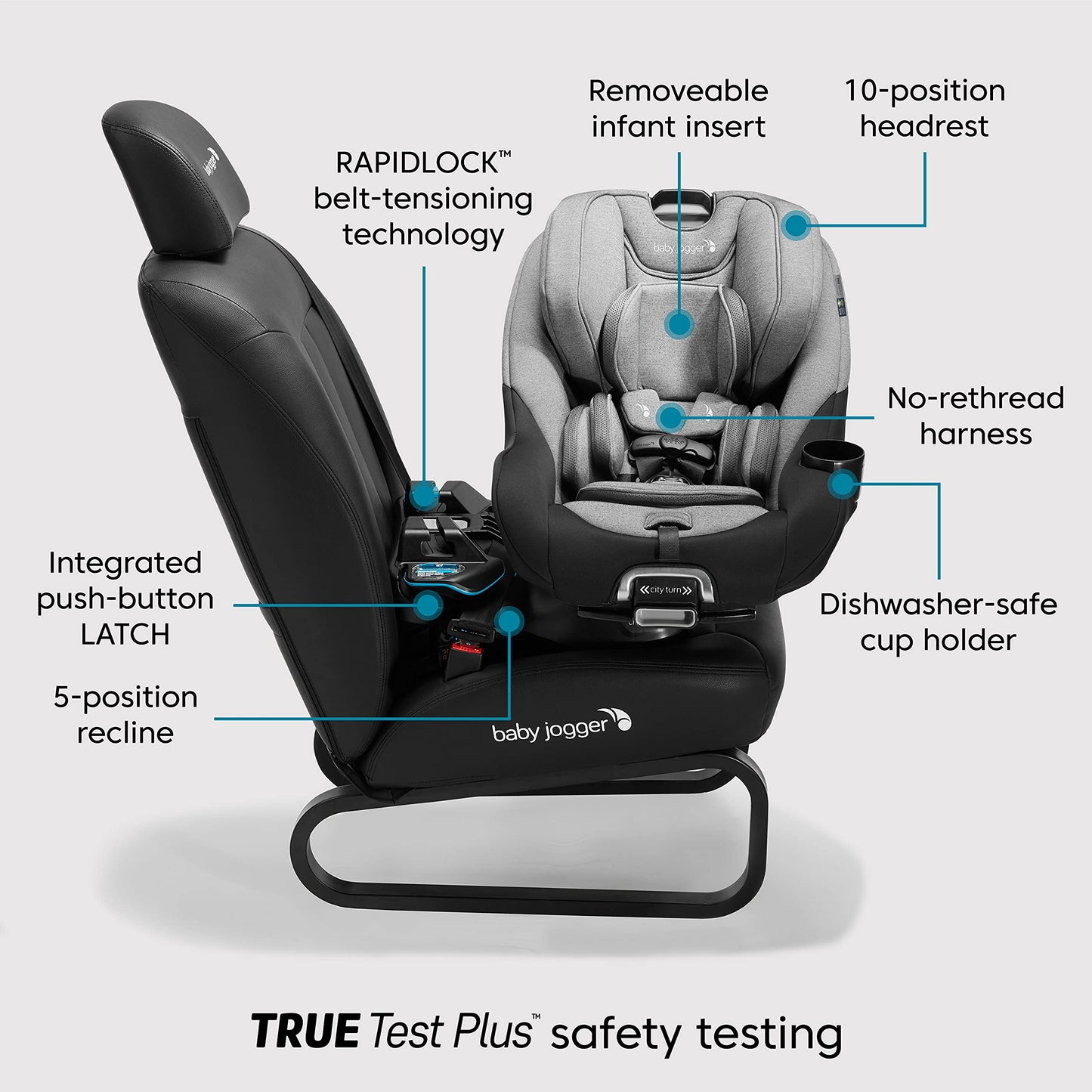 Baby Jogger City Turn Convertible & Rotating Car Seat