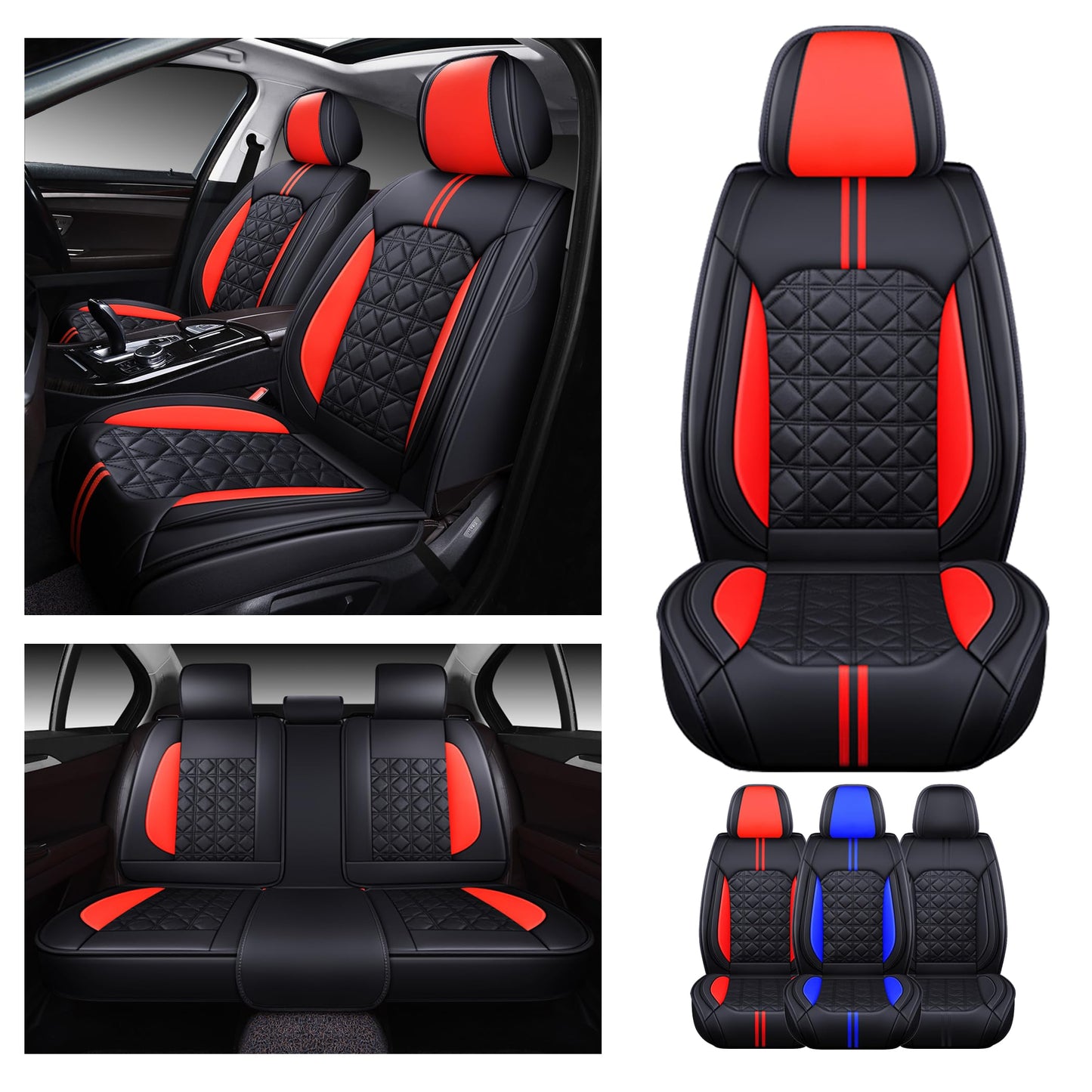 OASIS AUTO Waterproof Leather Seat Covers – Coffee
