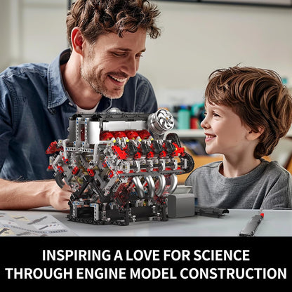 Mould King 10130 V8 Engine Model Kit That Works
