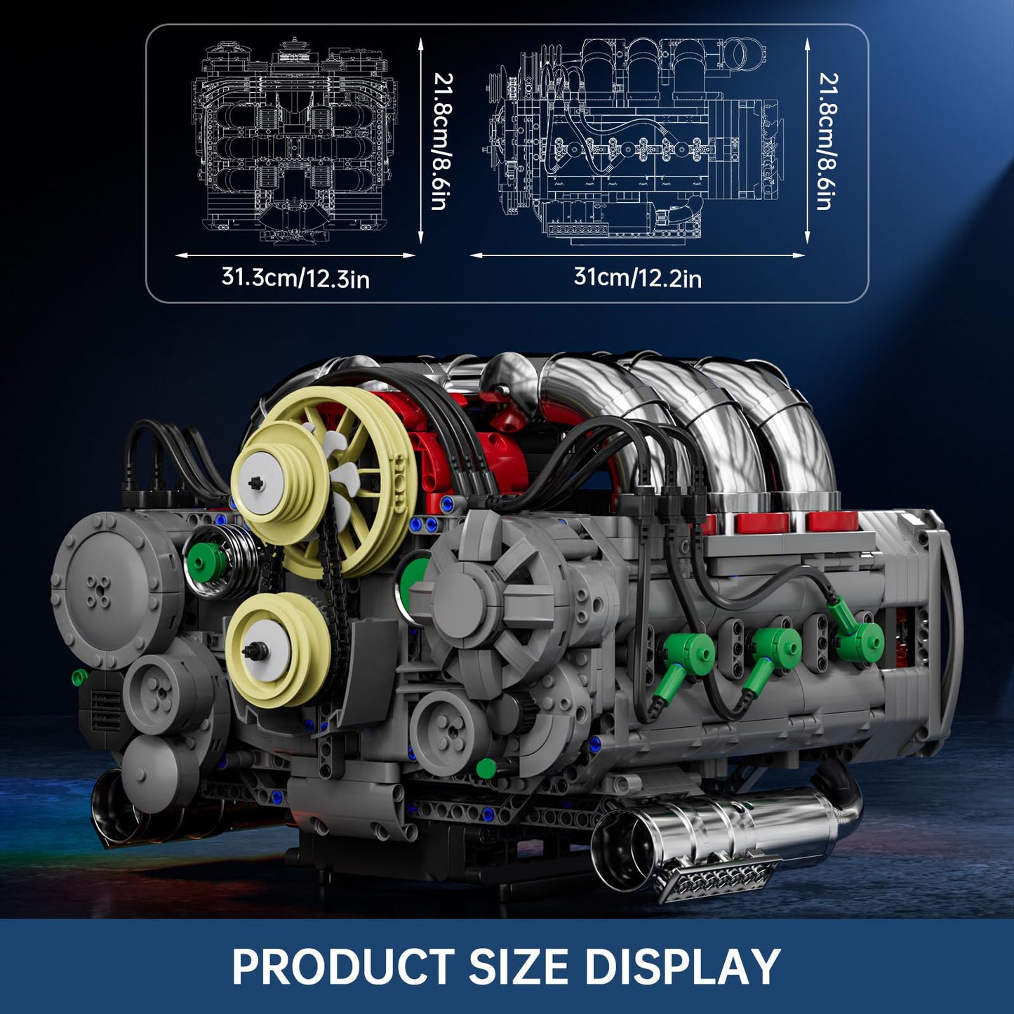 Mould King V8 Engine Model Kit – 2718PCS STEM DIY