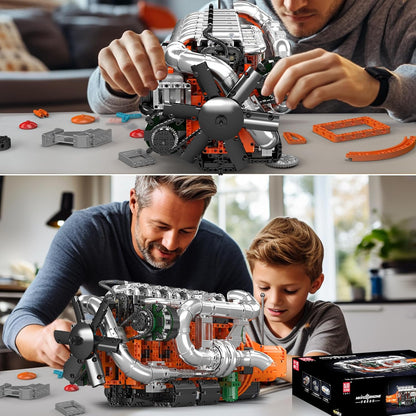 Mould King 10200 V8 Engine Model Kit for Truck