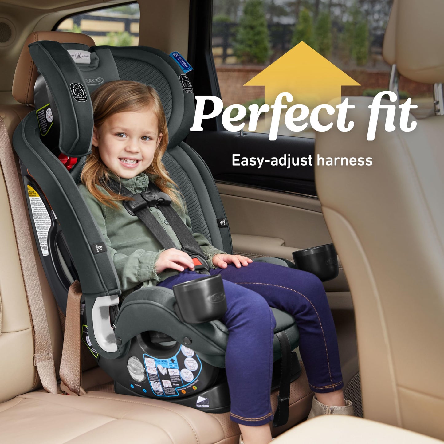 Graco SlimFit  Convertible Car Seat,Ultra-Space-Saving Design