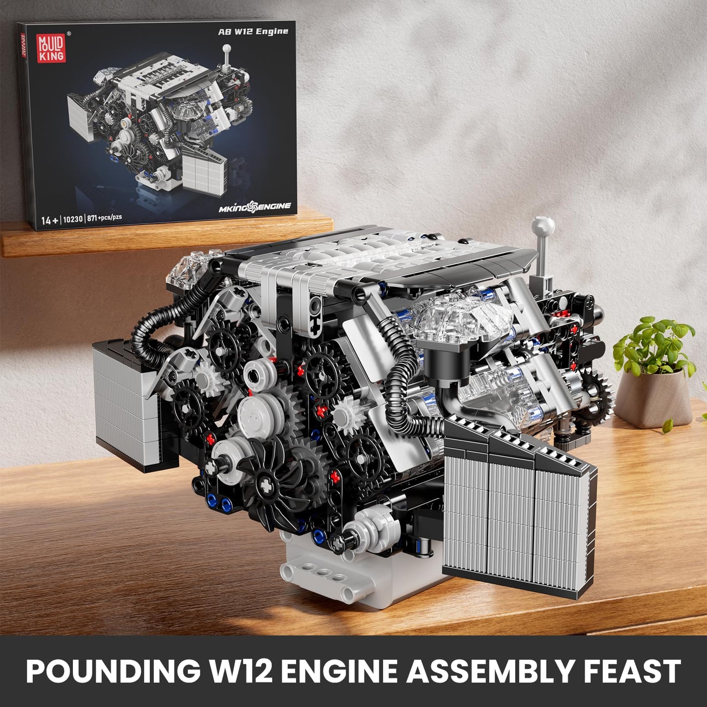 Mould King V8 Engine Model Kit – 2718PCS STEM DIY
