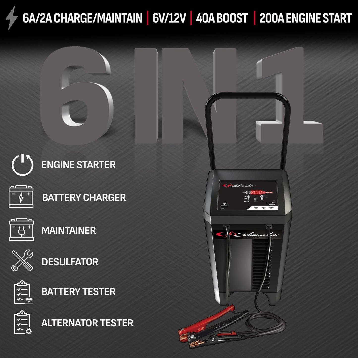 Schumacher Electric Wheeled Battery Charger and Engine Starter